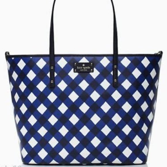 Kate Spade Gingham Grainy Harmony Baby Diaper Bag - Picture 2 of 5